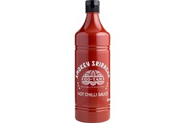 Go-Tan 1L Smokey Sriracha, savunmakuinen tulinen chilikastike