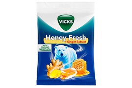 Vicks Honey Fresh Ginger kurkkupastilli 72g