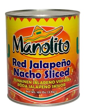Manolito 2,9kg/1,5kg punainen Jalapeno Nacho viipale