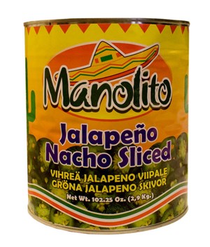 Manolito 2,9kg/1,5kg Vihreä Jalapeno Nacho viipaleet