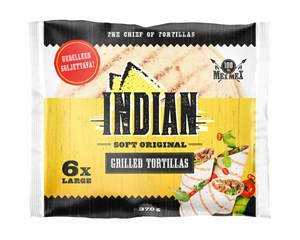 Indian 370g Grilled tortilla 6 kpl Large