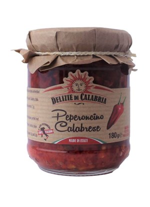 Delizie di Calabria Peperoncino Calabrese chilimurska auringonkukkaöljyssä 180g