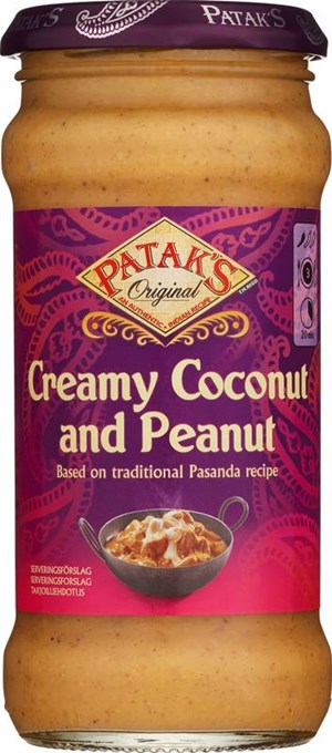 Patak's 350g Creamy Coconut & Peanut Currykastike