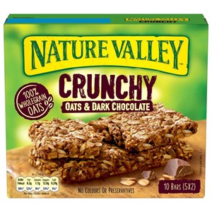Nature Valley Crunchy Kaura ja suklaa myslipatukka 5x42g
