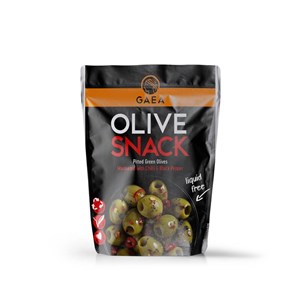 Gaea vihreä oliivi Snack chili ja mustapippuri 65g
