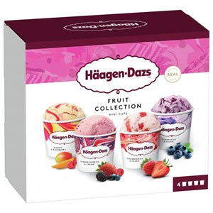 Häagen-Dazs Fruit Collection jäätelö monipakkaus 4x95ml