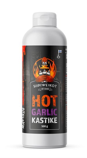 Siipiweikot Hot Wings Hot Garlic kastike 500g