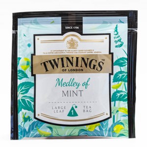 Twinings Large Leaf Medley of Mint infusion coffeine free i tea bag 100 piece x2g