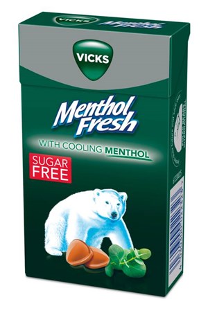 Vicks Menthol Fresh sokeriton kurkkupastilli 40g