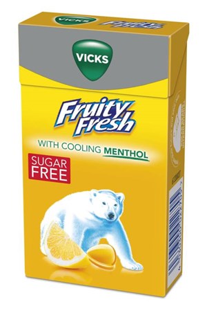 Vicks Fruity fresh lemon sokeriton kurkkupastilli 40g