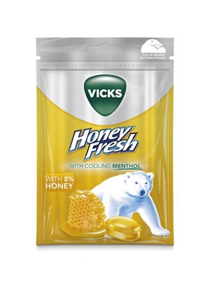 Vicks Honey fresh kurkkupastilli 72g