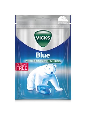 Vicks Blue sokeriton kurkkupastilli 72g