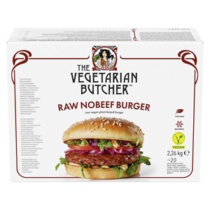 The Vegetarian Butcher Raw NoBeef burgerpihvi 113g/2,26kg vegaaninen pakaste